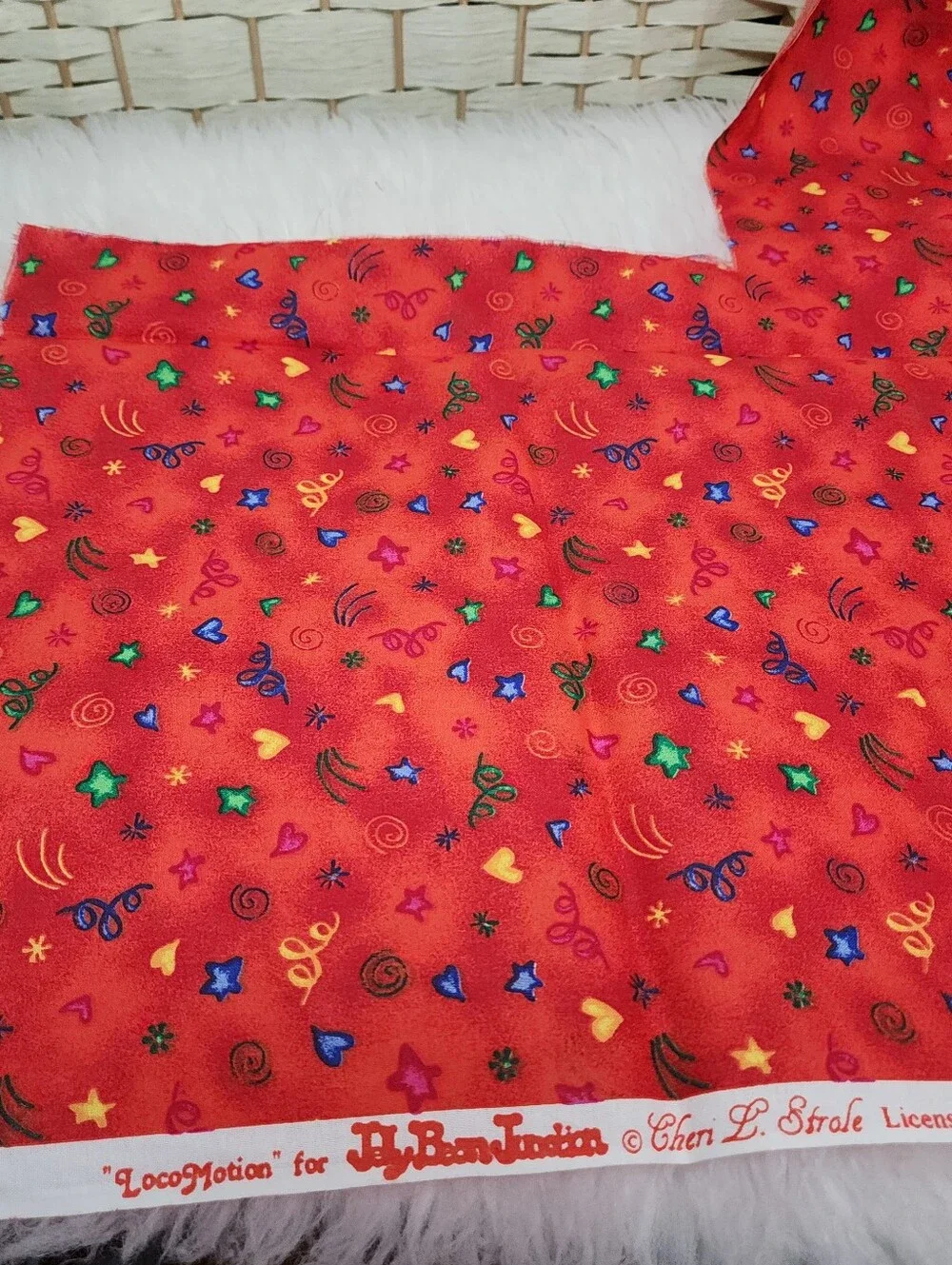 Locomotion Jelly Bean Junction Cheri L. Strale Vintage Cotton Fabric